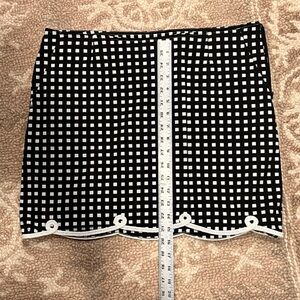 Golftini Black and White Checkered Golf Skort